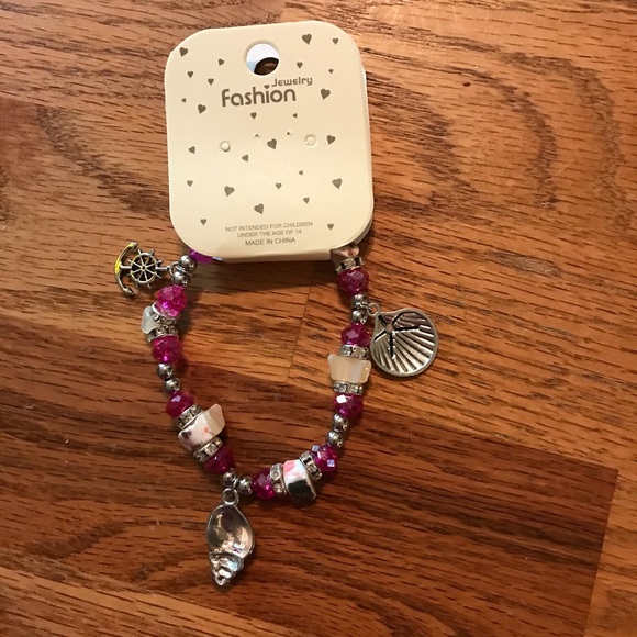 🏝NWT Summer Stretchy Seashell Bracelet (Pink)🏝 - Picture 5 of 13